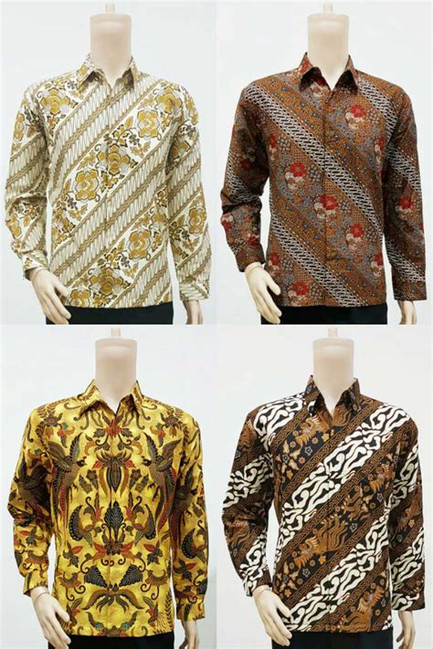 Baju Batik Pria Lengan Panjang Aneka Motif Terbaru  Batik Bagoes Solo
