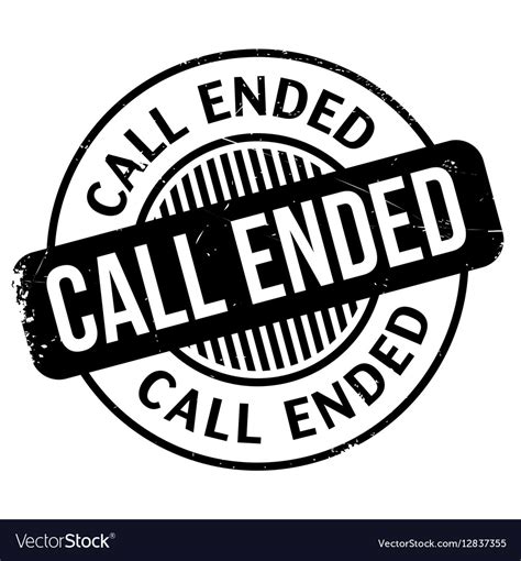 Call Ended Rubber Stamp Royalty Free Vector Image
