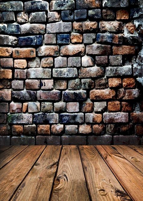 Wooden Floor Background For Studio Brick Wall Photography Backdrops