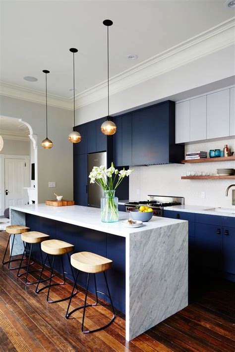 Top blue countertops sparkle porcelain vanity kitchen counter marble quartz stone countertop. 30 Gorgeous Blue Kitchen Decor Ideas - DigsDigs