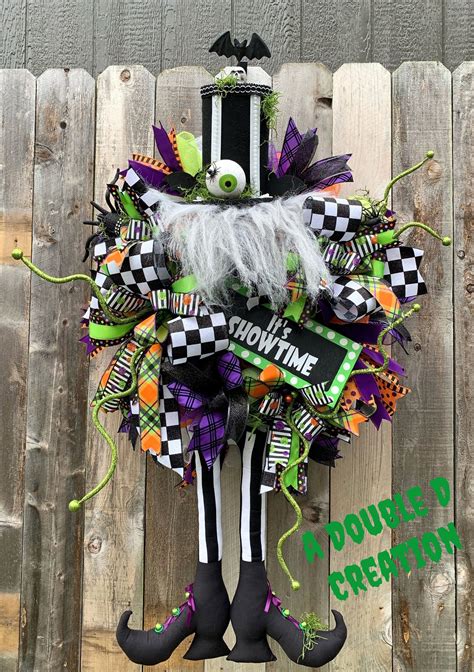 Halloween Wreath Beetlejuice Wreath Halloween Decor | Etsy | Halloween wreath, Halloween ...