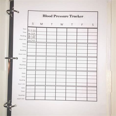 Blood Pressure Tracker Printable Free Daxmyweb