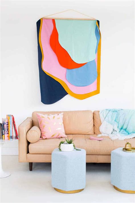 How To Make A Colorful Diy Fabric Wall Hanging — Sugar And Cloth