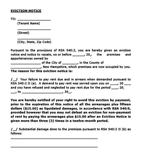 Printable Eviction Notice Template Mous Syusa