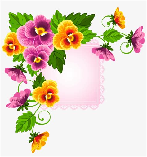 Paper Border Design Of Flowers Png Image Transparent Png Free