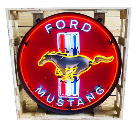 Neon Sign Ford Mustang 60 Cm Stefvintagestore
