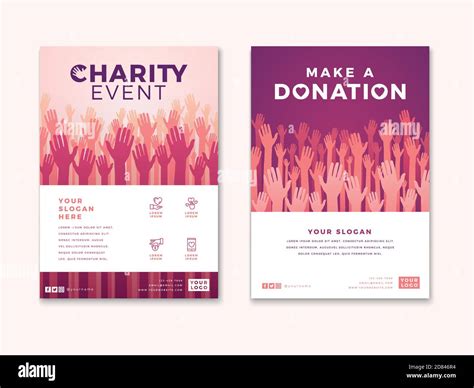 Charity And Donation Poster Design Templates Card Flyer Poster With