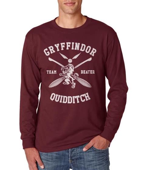 Gryffindor Beater Quidditch Team White Long Sleeve T Shirt For Men Pa