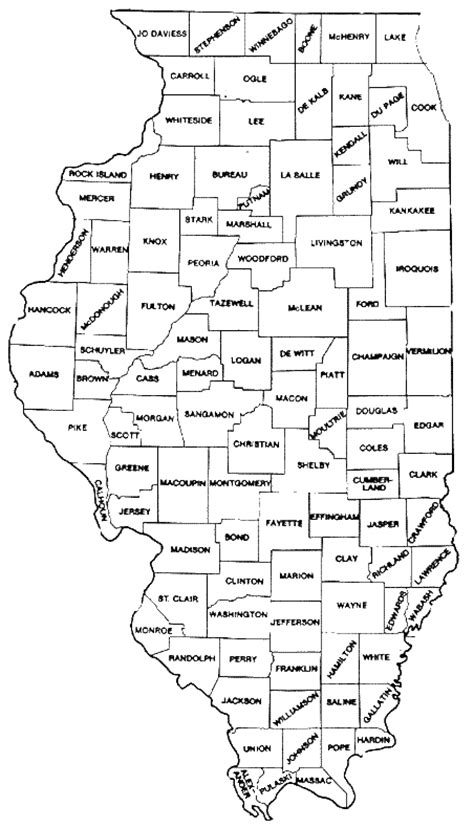 Illinois Counties Map Access Genealogy