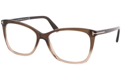 Tom Ford Tf5514 050 Eyeglasses Womens Dark Brown Gradient Full Rim Cat
