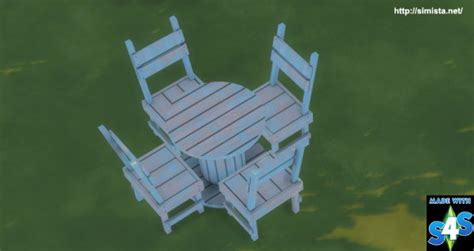 Simista Distressed Outdoor Setting • Sims 4 Downloads