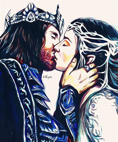 Aragorn And Arwen Lord Of The Rings Digital Art By Nenad Vasic