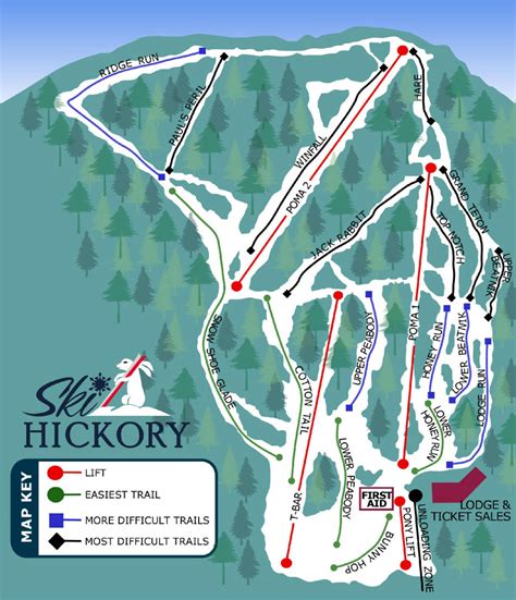 Hickory Ski Center Trail Map