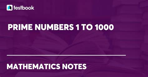 List Of Prime Numbers 1 To 1000 And Methods To Find
