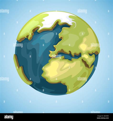 Cartoon Earth Planet Globe Vektor Illustration Im Cartoon Stil Globale