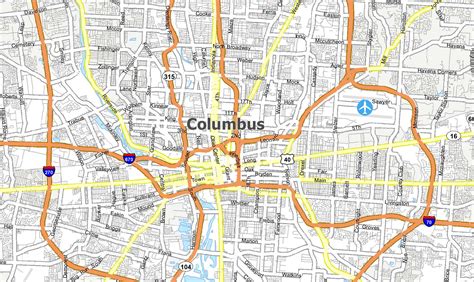 Columbus Ohio City Map Aurlie Philippa