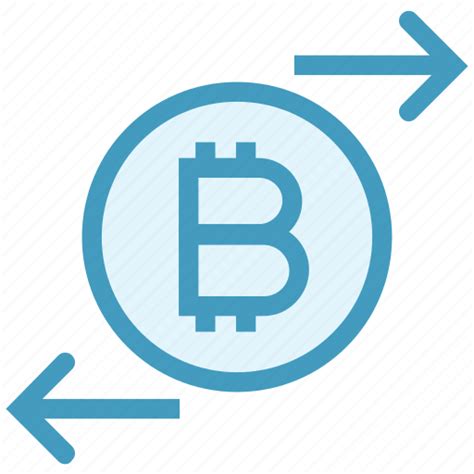 Arrows Bitcoin Coin Cryptocurrency Exchange Right And Left