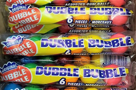 Dubble Bubble Assorted Gum Balls 6 Piece Crowsnest Candy Company