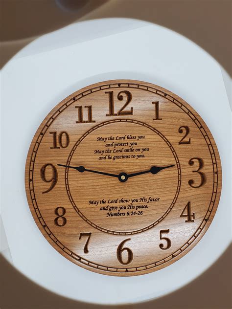 Personalized Wall Clock Custom Clock Engraved Wood Clock For Etsy