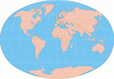 Printable Simple World Map