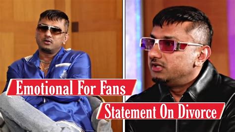 Honey Singh Statement On His Divorce With Shalini Honey Singh Talking About His Hardcore Fans