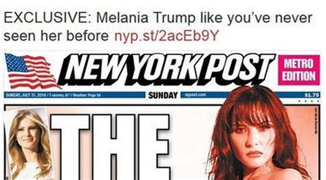 New York Post Publishes Nude Photos Of Melania Trump