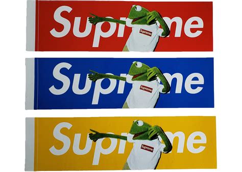 Supreme Kermit The Frog Box Logo Sticker Set Us