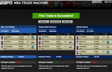 There are some aspects of this trade that are really bad, but it still makes sense for both teams to swallow it. The Best Fake NBA Trades That Work on ESPN's Trade Machine ...