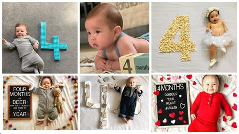 4th Month Baby Photoshoot Ideas At Home 2023 Fourth Month Monthly