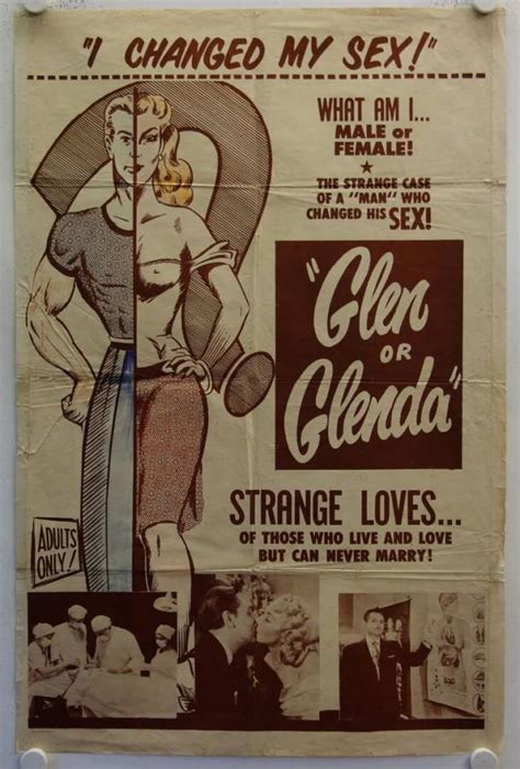 Glen Or Glenda Original Release Us Onesheet Movie Poster