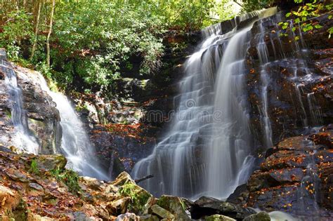 Beautiful Cascading Waterfalls Stock Image Image Of Leaves Mountains