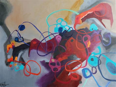 Daily Painters Abstract Gallery Deliberate Distraction By Kay Wyne