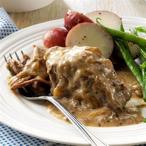 Remove the beef slices from the marinade, shaking to remove any excess liquid. Slow-Cooked Round Steak Recipe | Taste of Home