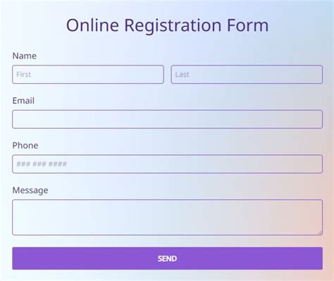 Free General Registration Forms Template 123formbuilder