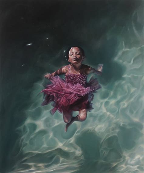 Photorealistic Paintings Of Contemplative And Serene Swimmers By Calida
