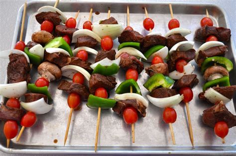 Preheat a skillet over high heat on the stove for several minutes. Oven Steak Kabobs 2 pounds top sirloin 1 recipe All ...