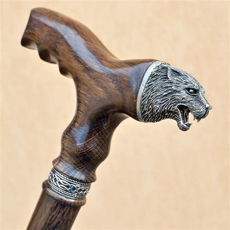 Fashionable Walking Canes For Men Wolf Carved Derby Mens Cane