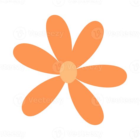 Simple Orange Flower 19646704 Png