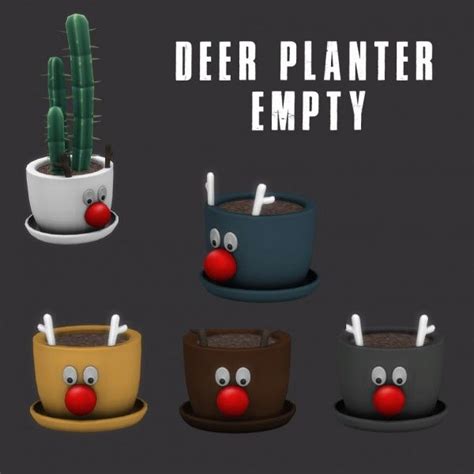 Leo Sims Deer Planter For The Sims 4 Spring4sims Sims 4 Sims