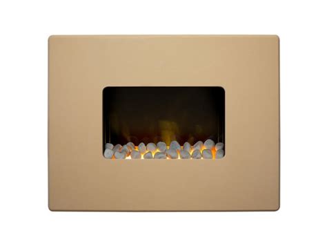 Adam Nexus Wall Mounted Electric Fire In Honey Crème Marble 30 Inch