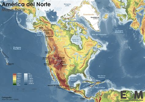 Cola Regeneración Espectador Mapa Topografico De America Del Norte