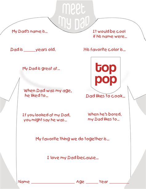 Fathers Day Printable Meet My Dad Pink Peppermint The Blog