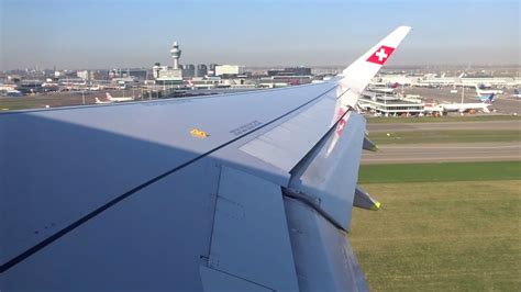 Swiss A320 Sharklets Sunny Morning Takeoff From Amsterdam Schiphol