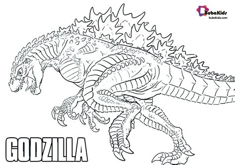 Dentro encontrarás la descripción de cómo colorear el personaje. Godzilla king of monsters free printable coloring page ...