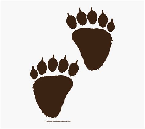 Free Paw Prints Clipart Brown Bear Paws Clipart Hd Png Download