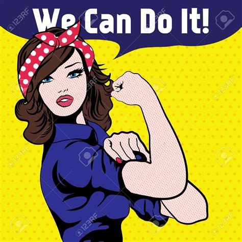 Woman With We Can Do It Speech Bubble Art Pop Ilustraciones