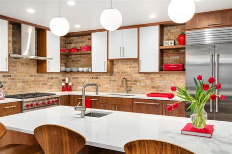 A modernized midcentury kitchen in a historic home in armonk, new york. Retro, Mid Century Modern Kitchen Remodel - Midcentury ...
