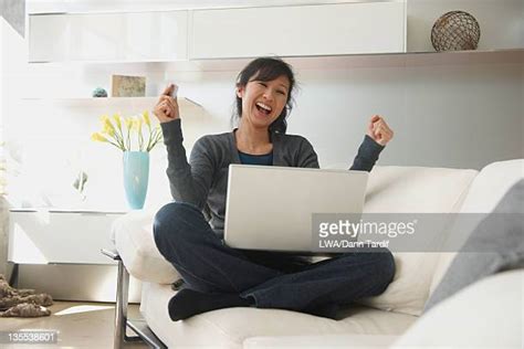 Mature Woman Celebrate Laptop Photos And Premium High Res Pictures Getty Images