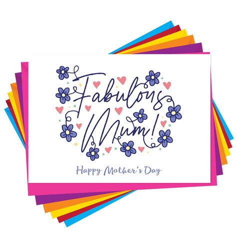 Fabulous Mum Mothers Day Card Mothers Day Card A Is For Alphabet