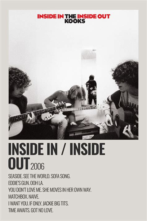 Inside In Inside Out The Kooks Poster Music Poster Ideas The